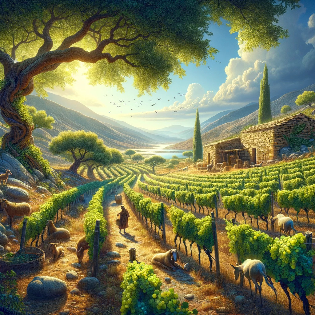 Wineyard in ancient Greece